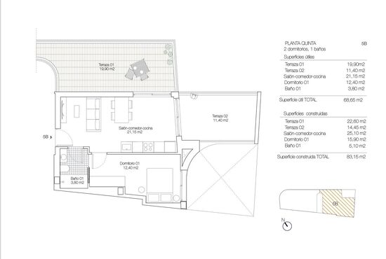 1-izb. Penthouse Na predaj, Alicante, Torrevieja, Španielsko [N7195]