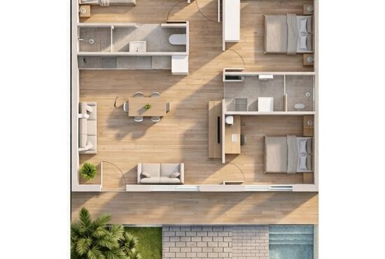 3-izb. Bungalov Na predaj, Alicante, Pilar de La Horadada, Španielsko [N9660]