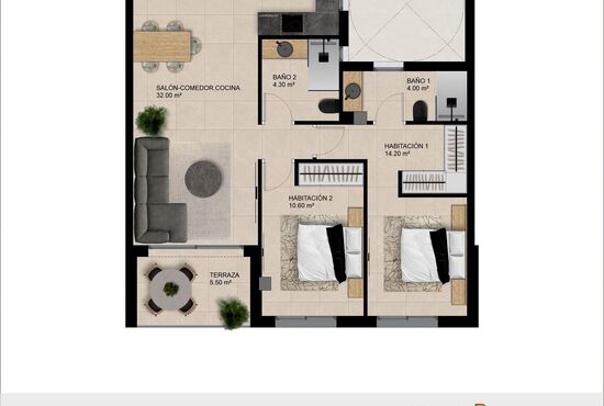 2-izb. Penthouse Na predaj, Alicante, Catral, Španielsko [N9649]