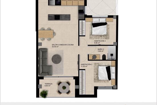 3-izb. Penthouse Na predaj, Alicante, Catral, Španielsko [N9650]