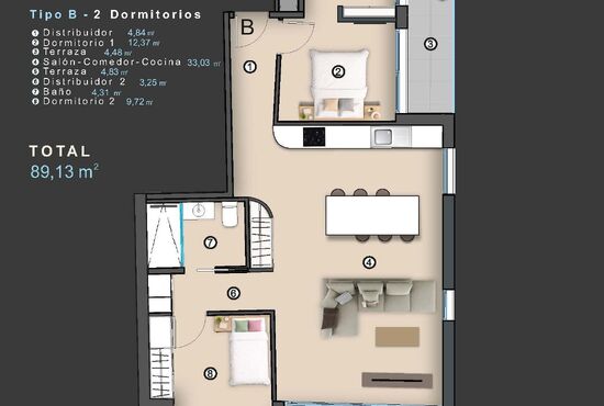 2-izb. Apartmán Na predaj, Alicante, Torrevieja, Španielsko [N9594]