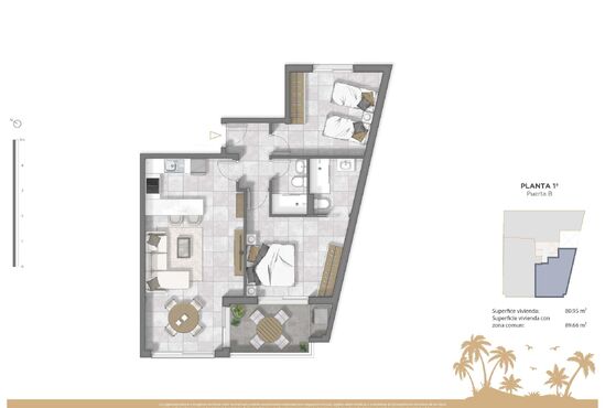 2-izb. Apartmán Na predaj, Alicante, Guardamar del Segura, Španielsko [N9583]