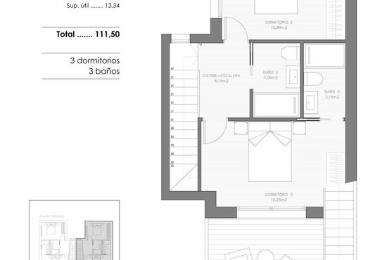 3-izb. Penthouse Na predaj, Alicante, Benejuzar, Španielsko [N9568]