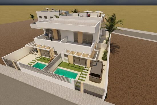 2-izb. Vila Na predaj, Murcia, Puerto de Mazarron, Španielsko [N9519]