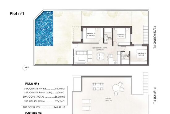 3-izb. Vila Na predaj, Alicante, Pilar de La Horadada, Španielsko [N7905]