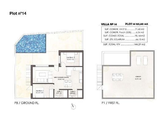 2-izb. Vila Na predaj, Alicante, Pilar de La Horadada, Španielsko [N7907]