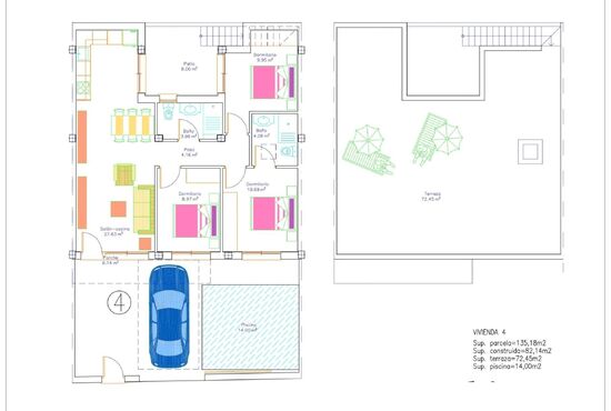 3-izb. Mestský dom Na predaj, Murcia, Avileses, Španielsko [N9482]