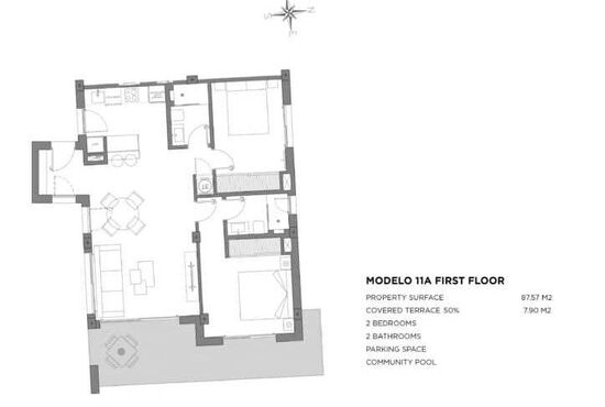 2-izb. Apartmán Na predaj, Murcia, Los Alcazares, Španielsko [SP1290]