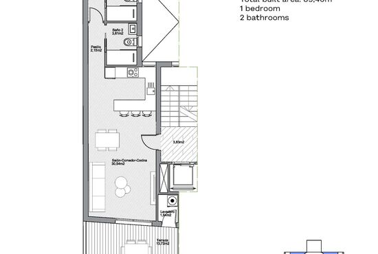 1-izb. Penthouse Na predaj, Alicante, Torrevieja, Španielsko [N9182]