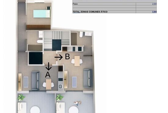 2-izb. Penthouse Na predaj, Alicante, Torrevieja, Španielsko [N9147]