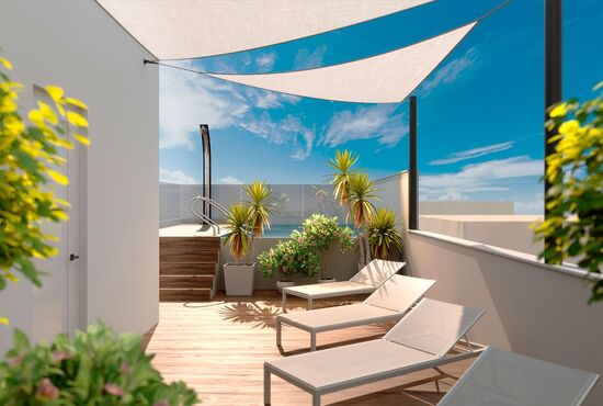 1-izb. Penthouse Na predaj, Alicante, Torrevieja, Španielsko [N8860]