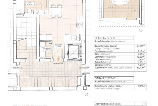 1-izb. Apartmán Na predaj, Alicante, Hondón de las Nieves, Španielsko [N8770]