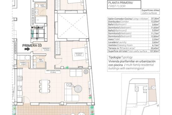 3-izb. Apartmán Na predaj, Alicante, Hondón de las Nieves, Španielsko [N8776]