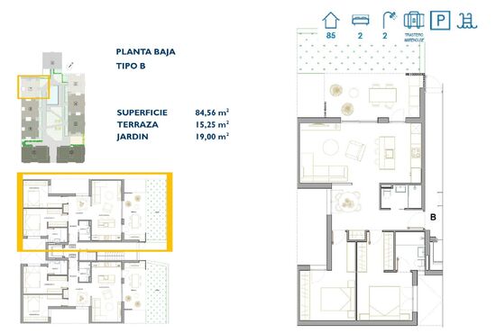 2-izb. Apartmán Na predaj, Murcia, San Pedro del Pinatar, Španielsko [N8079]