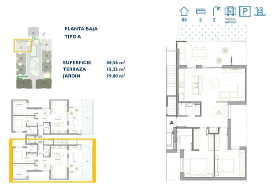 2-izb. Apartmán Na predaj, Murcia, San Pedro del Pinatar, Španielsko [N8079]