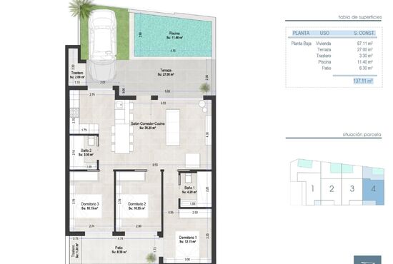 3-izb. Bungalov Na predaj, Murcia, San Pedro del Pinatar, Španielsko [N8089]
