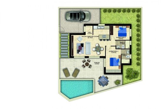 2-izb. Vila Na predaj, Alicante, Benijofar, Španielsko [N6123]