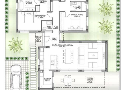3-izb. Vila Na predaj, Alicante, Benijofar, Španielsko [N6125]