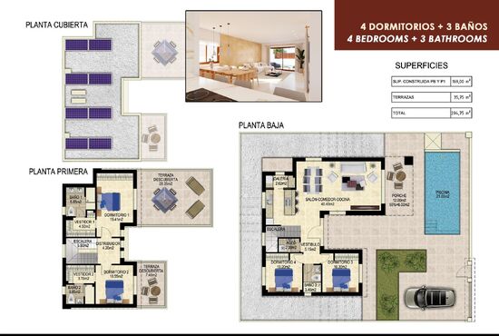 4-izb. Vila Na predaj, Alicante, Orihuela, Španielsko [N8640]