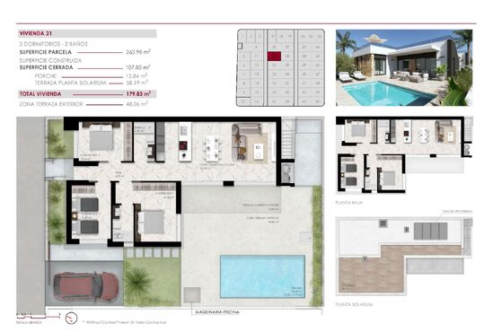 3-izb. Vila Na predaj, Alicante, Ciudad Quesada, Španielsko [N8544]
