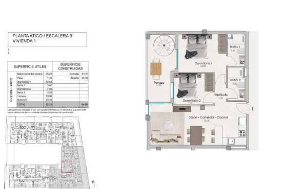 2-izb. Penthouse Na predaj, Alicante, Santa Pola, Španielsko [N8188]