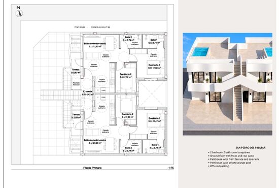 2-izb. Bungalov Na predaj, Murcia, San Pedro del Pinatar, Španielsko [N10021]