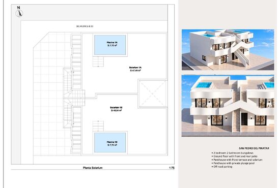 2-izb. Bungalov Na predaj, Murcia, San Pedro del Pinatar, Španielsko [N10021]