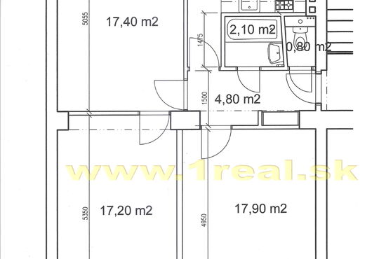 3-izbový byt, Banská Bystrica, 9. mája [781]