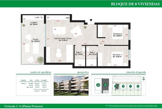 2-izb. Apartmán Na predaj, Murcia, Alhama De Murcia, Španielsko [N2776]