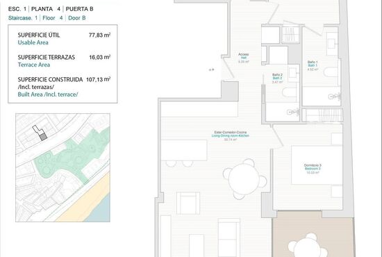 3-izb. Apartmán Na predaj, Alicante, Villajoyosa, Španielsko [N8196]
