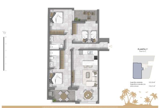 3-izb. Apartmán Na predaj, Alicante, Guardamar del Segura, Španielsko [N9889]