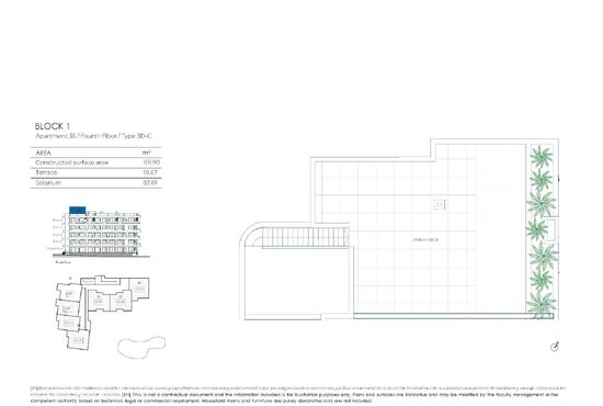 3-izb. Penthouse Na predaj, Murcia, Banos y Mendigo, Španielsko [SP1735]