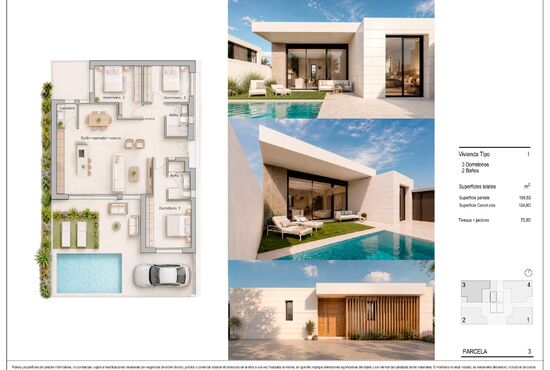 3-izb. Vila Na predaj, Alicante, Pilar de La Horadada, Španielsko [N9831]