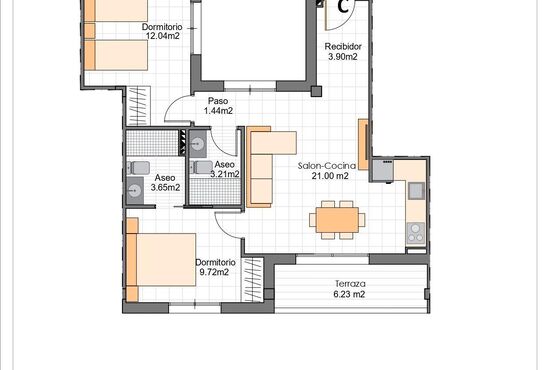 2-izb. Apartmán Na predaj, Murcia, San Pedro del Pinatar, Španielsko [N9772]