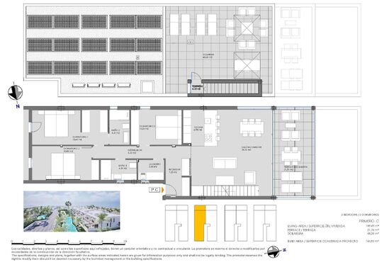 3-izb. Bungalov Na predaj, Murcia, Cartagena, Španielsko [N9757]
