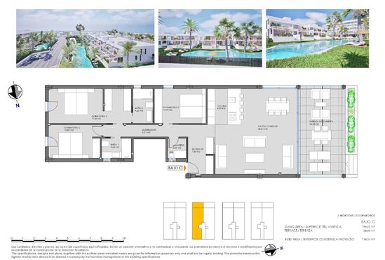 3-izb. Bungalov Na predaj, Murcia, Cartagena, Španielsko [N9756]