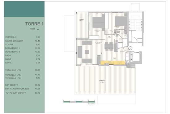 2-izb. Penthouse Na predaj, Alicante, Guardamar del Segura, Španielsko [N9719]
